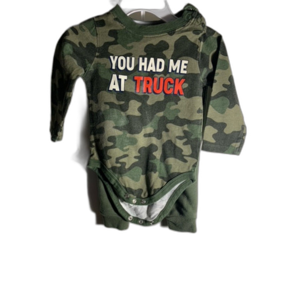 Garanimals Bundle 12M BLK WHT Gray / Olive Green Shirt & Pants (2) Set - Picture 2 of 6